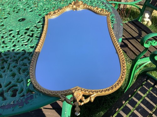 Tall Vintage Metal Wall Mirror, English, Gilt, Decorative, Renaissance Revival - Picture 7 of 10