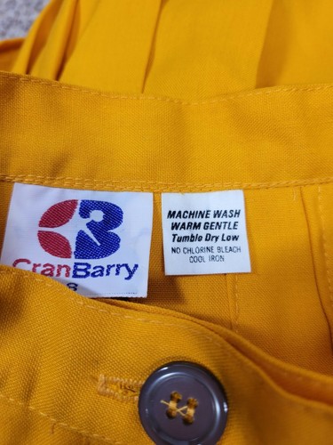 Vintage 70s Uniformn Girls 8 Cran Barry Gold Accordion Pleated Schoolgirl Skirt - Picture 2 of 4
