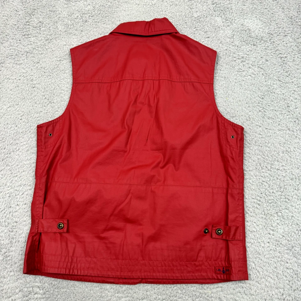 Chaleco de Colección Ralph Lauren Mujeres Suministro Naval M Rojo Cera Abrigo Utilitario Gorpcore Exterior Foto 2 de 4