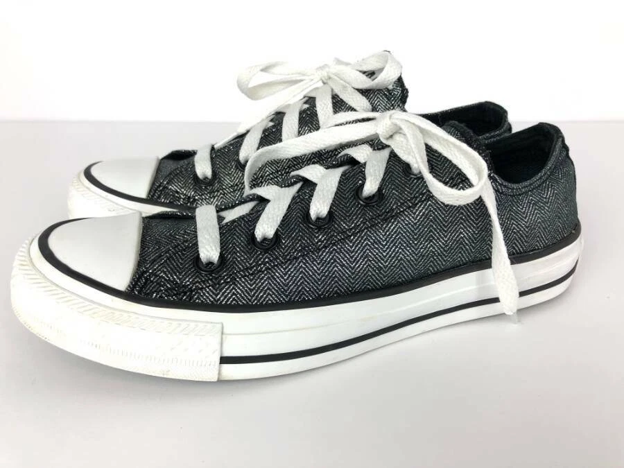 Black glitter converse sales size 6
