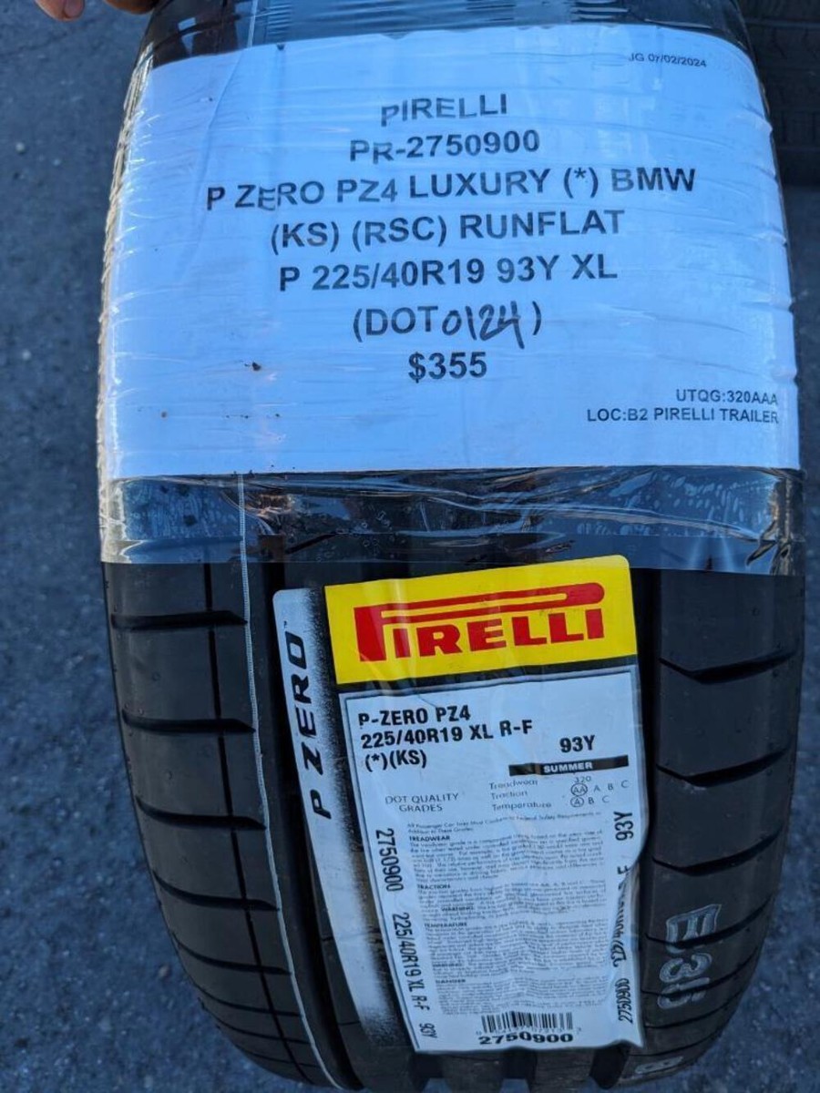 2 PIRELLI P ZERO PZ4 LUXURY (*) (KS) (RSC) P 225 40 19 93T XL