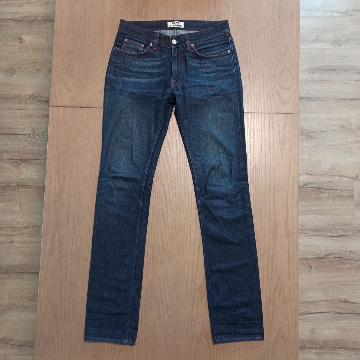 Acne-Studios Mens Skinny Jeans W31 L34 Dark Blue Slim Fit