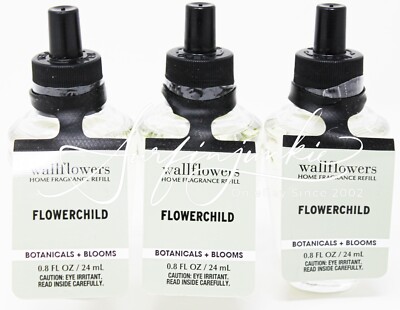 Bath & Body Works Flowerchild Flower Child Wallflower Plug In Bulb Refill 3pc