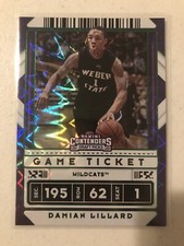Damian Lillard 2020-21 Panini Contenders GREEN EXPLOSION GAME TICKET Parallel