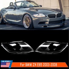 Pair Left Right Headlight Cover Headlamp Lens For Bmw Z4 E85 2 Door 2003-2008