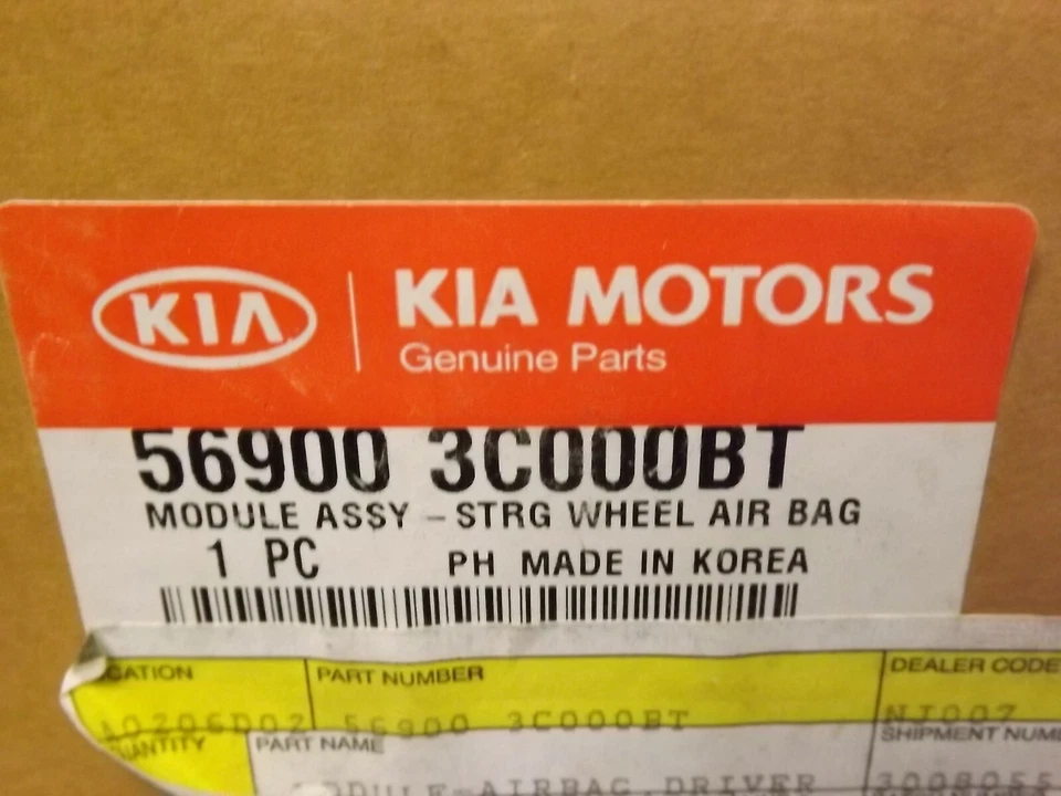 Módulo de volante KIA OPTIMA 2001 2002 NUEVO FABRICANTE DE EQUIPOS ORIGINALES 56900 3C000BT #192A Foto 2 de 4