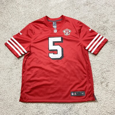 Nike Trey Lance Scarlet San Francisco 49ers 75th Anniversary Xl