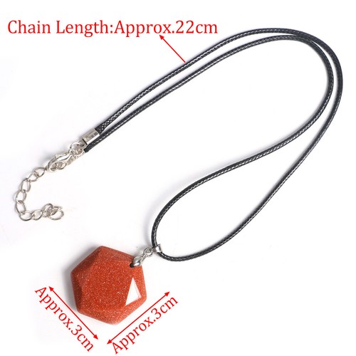 Collar de curación Reiki colgante hexagonal péndulo piedra cuarzo cristal natural - Imagen 138 de 271