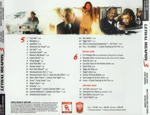 Michael Kamen & Eric Clapton-Lethal Weapon 1-4 (1987-1998) Complete Scores 8CDs - Bild 4 von 4