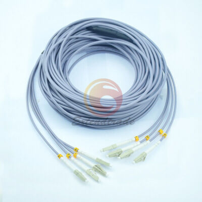 Indoor Armored Cable Multi-Mode LC-LC 4   9/125 Fiber Optic Patch Cord 200M #WD8