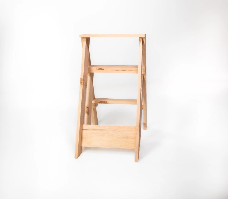 Silla de Madera para Patio, Pino Natural - Cuero para Patio, Hecho a Mano, Origen UA Foto 4 de 4