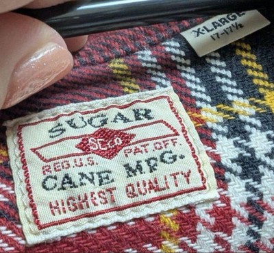 Sugar Cane Vintage Reprint Nel Shirt XL 2-Ply Stitching, Size 