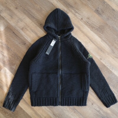 Stone Island Black Wool Knit Hoodie | eBay Stone Island Black Wool Knit Hoodie | eBay