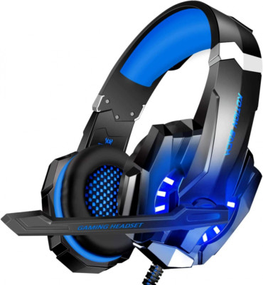 BlueFire Stereo Gaming Headset for PS4, PS5, PC, Xbox One, Noise Blue