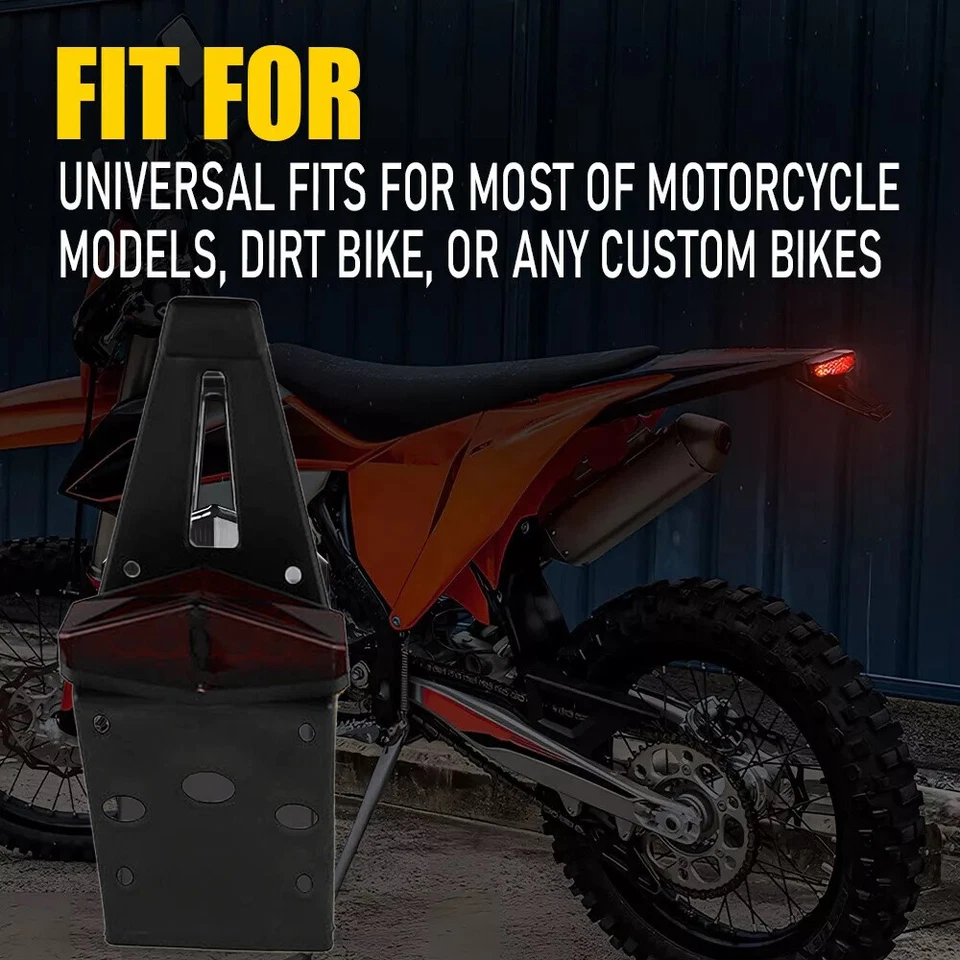 Luz trasera de freno de guardabarros trasero LED señal de giro para moto de cross de 12 V todoterreno doble deportivo Foto 2 de 4