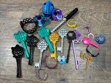 Monster High Dolls Accessories Lot of Skull Hair Brushes Plus Hats Etc
