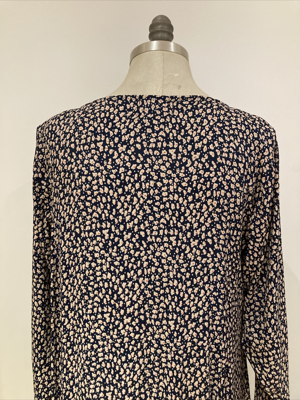 1980s Long Ditsy Print Dress by Lipsticik, Size 22" Pit to Pit, New but no tags 6