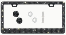 Unbreakable Bling License Plate Frame Glitter Crystal Sparkling Rhinestone Tag