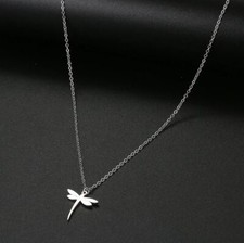 Halskette Libelle Edelstahl Tier Kette Liebe Filigran Schick Damen Schmuck Fein