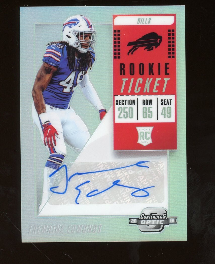2018 Panini Contenders Optic Holo Ticket #148 Tremaine Edmunds RC Rookie AUTO