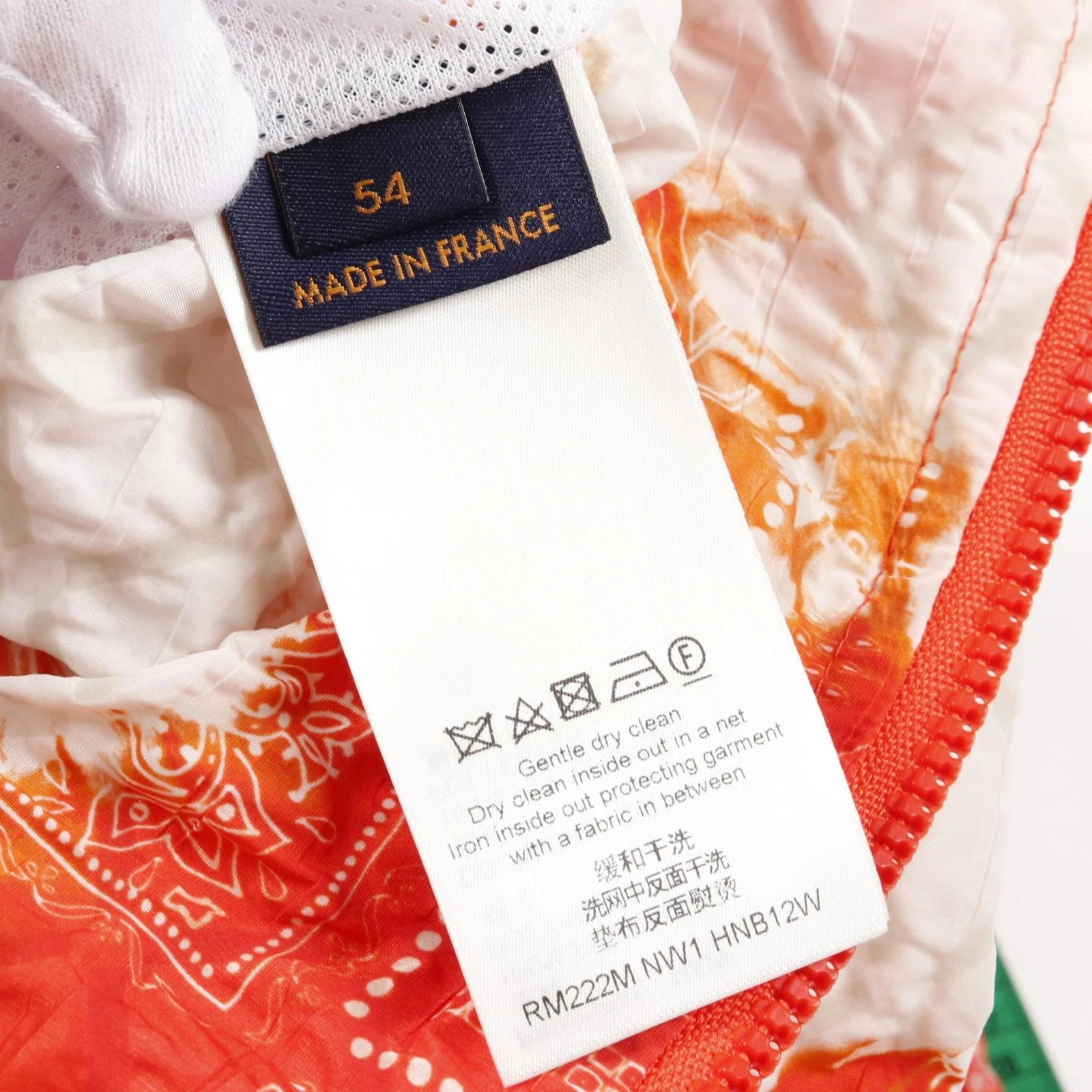 LOUIS VUITTON（LV） LOUIS VUITTON Monogram Bandana Giacca Nylon RM22MNW1HNB12W Nylon Bianco Arancione 54