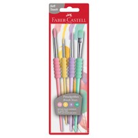 Faber Castell Pastell Pinsel Set GrößE 4, 8, 10, 12, 4 Teilig Haarpinsel