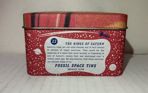 Reloj Fossil Space Adventures 2000 hojalata solo los anillos de Saturno SBT0222 12/99 - Imagen 4 de 6