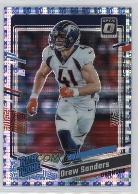 2023 Panini Donruss Optic Rated Prizm 2/32 Drew Sanders Rookie RC Shield 0us8