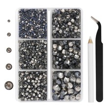 Hotfix Rhinestones 3960pcs, Gray Rhinestone for Clothes, Hot Fix Crystals Rhi...