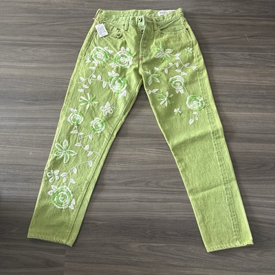 Kapital Floral Jeans In GREEN