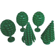 Vintage Lego Trees Fir (2) Apple (3) D33