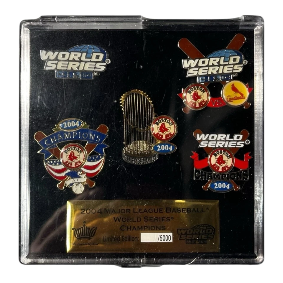 LOT OF 2 - Boston Red Sox 2004 World Series Champions Pin Sets MLB Sealed /5000 - Image 2 of 4
