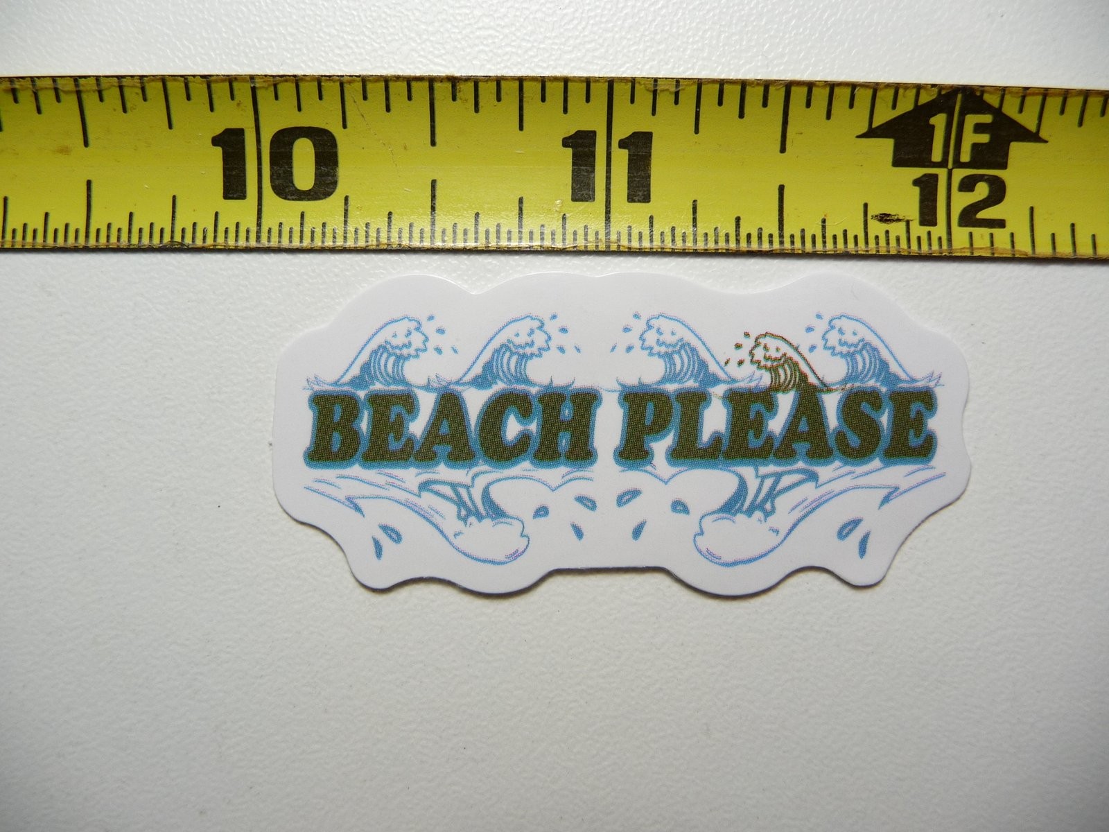 Beach Please Huge Waves Crashing Sticker Decal Tropical Vacation Scene