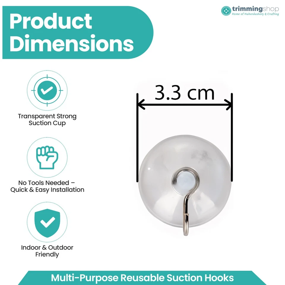 Trasparente Ventosa Ganci Forte Vetro Finestra Natale Decorazioni Plastica - Immagine 3 di 4