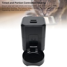 Black Automatic Pet Feeder Timing Feeding Portion Control Convenient WiFi