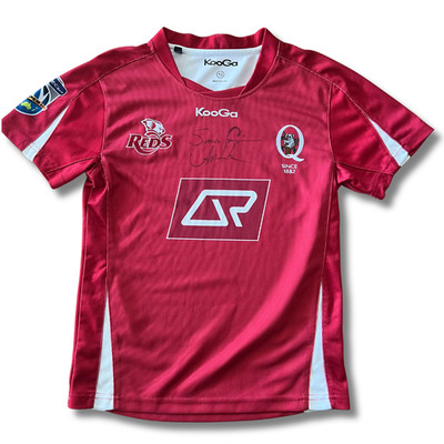 Queensland Reds Super 14 Rugby Union Jersey Autographed. 2006 - 2010