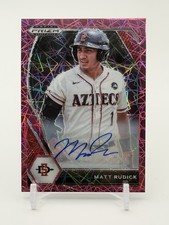 2021 Panini Prizm Draft Picks Matt Rudick #PDP216 Pink Auto 