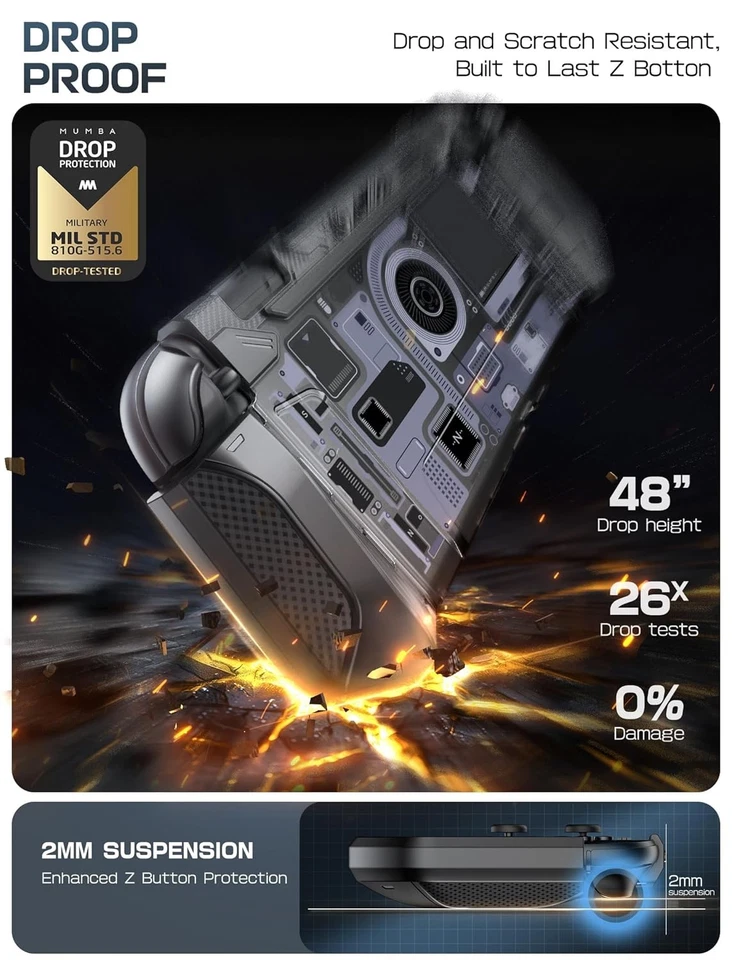 For Nintendo Switch 2 (2025) Grip Cover Mumba Blade TPU Dockable Case Back Shell - Image 3 of 4