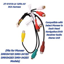 XT-91918-L4 12Pin AV RCA Harness Fits Select Pioneer DMH341EX DMH-341EX DMH342EX
