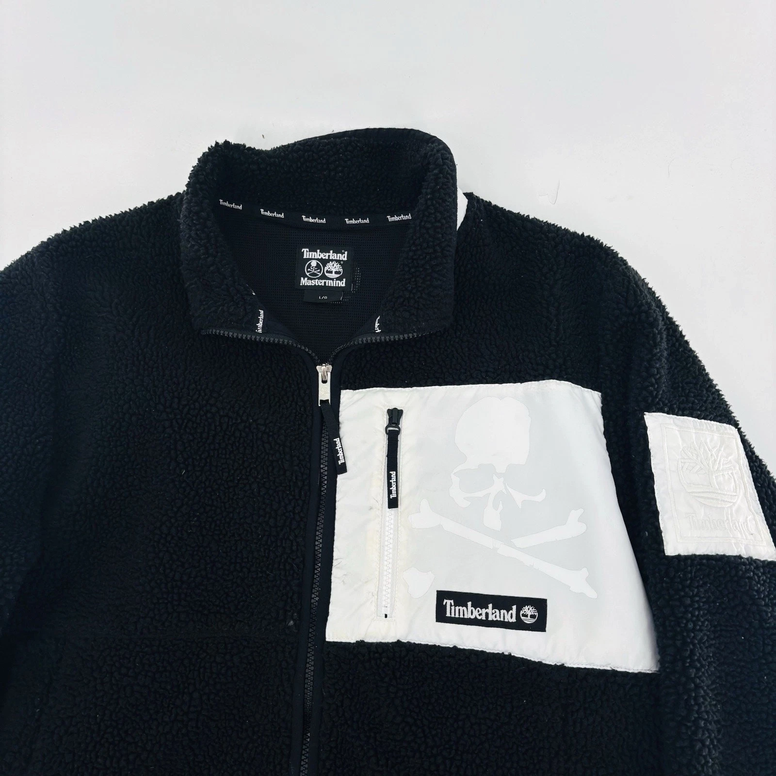 Timberland X Mastermind World Color Block Pocket Fleece Lined Logo Jacket Large - product detail image 4