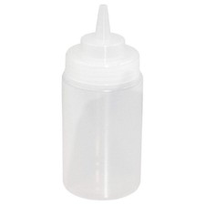 CRESTWARE SB12CW Squeeze Bottle,6 1/2",Clear,Plastic,PK12 45GK15