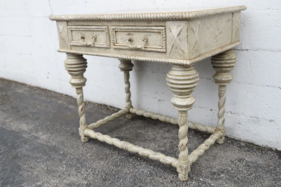 Guildmaster Shabby Chic Envejecido Pintado Tallado Husillo Piernas Buffet 5995 Foto 4 de 4
