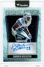 Darren Woodson Cowboys Signed 2025 Panini Prizm Black Mojo #SS-DWN #7/25 Card