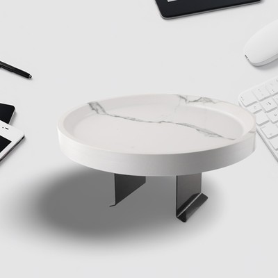 Platzsparender Sofa Armlehnentisch mit Metallbeinen praktisches Clip-On Tablett