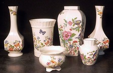 6 Piece Bundle Joblot Aynsley Cottage Garden & Pembroke VGC & Clean Pots Vases.