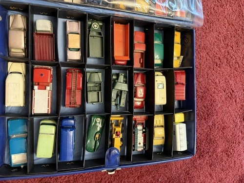 Vintage 1960’s Matchbox Cars (Lesney) And Carrying Cases