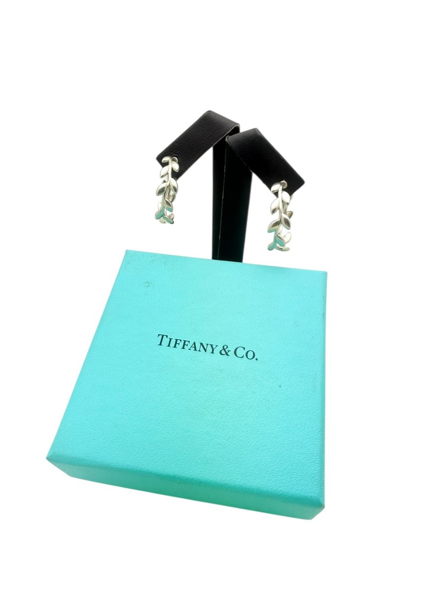 Tiffany & Co. Sterling Silver Paloma Picasso Olive Leaf Hoop
