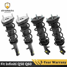 4 Front Rear Shock Struts Adaptive Suspension Fit Infiniti Q50 Q60 Sport RWD 16-