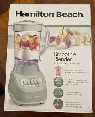 Smoothie Blender 48 oz Jar, Stainless Steel Blade, 12 Function Hamilton Beach