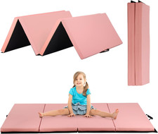 6 Ft Gymnastics Exercise Mat Thick Tumbling Mats with Carrying Handles, 6Ft X 4F